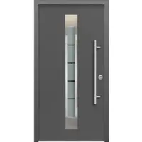 Splendoor Haustür »Passivedoor Premium RC2«, anthrazit, BxH: 1100 x 2100 mm, Rechts - grau