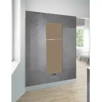 Zehnder Design-Heizkörper Fina Lean Bar elektrisch, 1800x48x700 mm, Pearl Beige, schlank, planer Front, Handtuchhalter inklusive