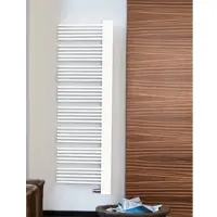 Zehnder Design-Heizkörper Yucca Cover von – 1.612 x 55 x 582 mm, Edelweiß, Pulverlackierung RAL 9016, montagefertig mit Wandkonsolen