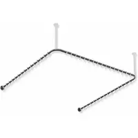Hewi System 900 Vorhangstange, Edelstahl, PVD, 1487x1475x1487mm, 46 Ringe, Schwarzchrom