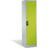 C+P Aktenschrank Acurado mit Drehtür, 5 Ordnerhöhen, H1950xB500xT500mm Front Viridingrün Korpus Lichtgrau