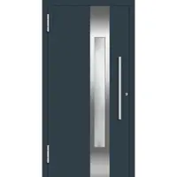 Haustuerenland.de Aluminium Haustür RC2 "ABIGALE" 78 mm Anthrazit RAL 7016 beidseitig außen öffnend DIN links