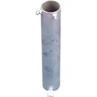 SCHAKE Bodenhülse für Rohrpfosten Ø60mm + zwei seitlichen Verschraubungen, Länge: 400mm, feuerverzinkt