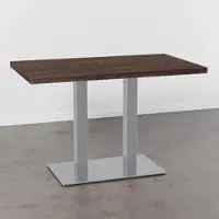BIG Möbel Bistrotisch 140x80 cm | D4409 OV Walnussbraun | Edelstahl Gestell
