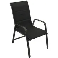 Meingartenversand.de Stapelstuhl Alu Egio 55 x 75 x 100 cm - 2er Set Aluminium Klappstuhl, Silbergrau - klappbarer Hochlehner - Klappsessel für Balkon & Terrasse