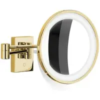 DECOR WALTHER Make-up Spiegel BS 40 LED Gold (3x Vergrößerung)