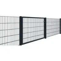 Meingartenversand.de Doppelstabmattenzaun Tor 6/5/6 - verzinkt - 1m (Breite) x 200 cm (Höhe) - 1-flügeliges Zaun Tor - feuerverzinktes Stabzauntor