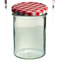 MamboCat 12er Set Sturzglas 435 ml Marmeladenglas Einmachglas Einweckglas To 82 rot karierter Deckel incl. Diamant-Zucker Gelierzauber Rezeptheft