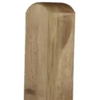 Meingartenversand.de Pfosten 9 x 9 x 240 cm – Zaunpfosten aus druckimprägniertem Kiefernholz, allseitig gehobelt – runder Kopf – ideal für Sichtschutzzaun im Garten