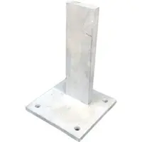 Meingartenversand.de Eco Steckzaun Pfostenträger - 15 x 15 x 23 cm - Farbe: Silber - Pfostenträger aus feuerverzinktem Stahl