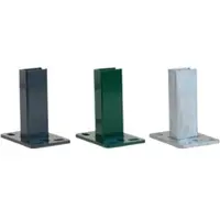 Meingartenversand.de Doppelstabmattenzaun Pfostenträger - 150 x 100 mm - grün (RAL 6005) - feuerverzinkt / pulverbeschichteter Stahl - zum Aufdübeln für 60 x 40 mm Pfosten