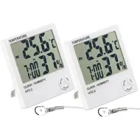 Pearl 2er-Set Digitale Thermometer & Hygrometer mit Außensensoren