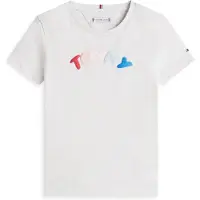 Tommy Hilfiger Girls Tommy Puff Print Tee Light Grey Heather Größe: 16 | T-Shirts Outlet | Unisex | Grau