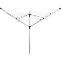 ROYAL GARDINEER 4-Arm-Wäschespinne aus Aluminium, 60 Meter Wäscheleine, mit Bodenanker