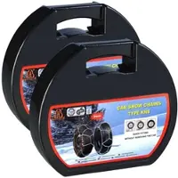 Lescars 2er-Set Schneeketten Größe XL für Reifen 235/55 R16 u.v.m.