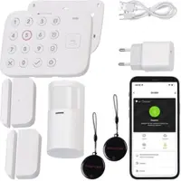 VisorTech 6-teiliges WLAN-Alarmanlagen-Set mit 3 Sensoren, 2 RFID-Schlüssel, App