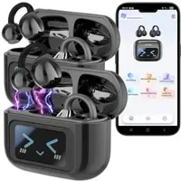 Auviso 2er-Set Clip-on-Ohrhörer & KI-Echtzeitübersetzer für 115 Sprachen, App