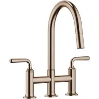 Dornbracht Dreiloch-Küchenarmatur 19870809-42 Pull-down mit Brausefunktion, Ausladung 240mm, bronze gebürstet