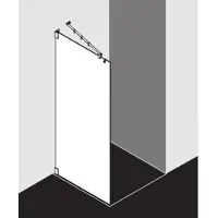 Kermi Filia Glasanlage FITWG10020VPK 100x200cm, silber hochglanz, ESG klar Clean, mit 45Grad Stabilisierung