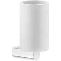 Gessi Rilievo, Becherhalter zur Wandmontage, Becher weiss matt, Becher fest fixiert, 59507