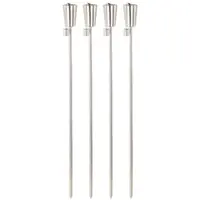 Carlo Milano Edelstahl-Gartenfackel "Amor", rostfrei, 280 ml,110 cm, 4er-Set