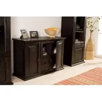 1a Direktimport Kolonialstil Sideboard Kommode - schwarz-braun lackiert - wengefarben - Massivholz - mexikanisch