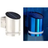 Autre Elegante Solar-LED-Wandleuchte für den Außenbereich, Edelstahl, 20 lm