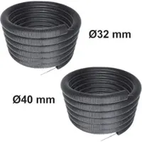 EM GROUP Wellrohr mit Zugdraht halogenfrei Isolierrohr 750N 25m Ø32mm Ø40mm FEPCTHF32