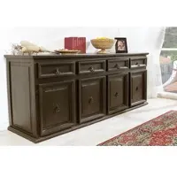 1a Direktimport Großes Sideboard Kommode MEXICO KOLONIAL, schwarz-braun kolonialfarben lackiert, Pinie Massivholz