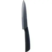 Rosenstein & Söhne Keramik-Kochmesser mit 15,5 cm Klinge, schwarz