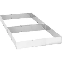 Rosenstein & Söhne 2er-Set Edelstahl-Backrahmen, verstellbar auf maximal 47 x 38 cm