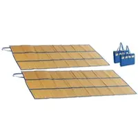 Pearl 2er-Set faltbare Bast-Strandmatten mit Tragegriffen, 180 x 90 cm