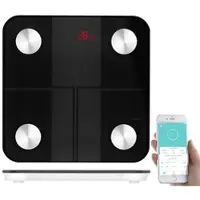 Newgen medicals 14in1-Körperanalysewaage aus Glas, Bluetooth, App, Nutzer-Erkennung