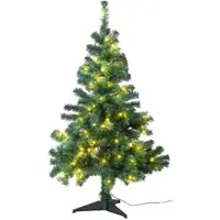 INFACTORY Weihnachtsbaum mit Bodenständer, 120 cm, 250 Spitzen, 100 LEDs