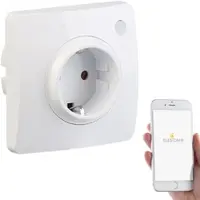 Luminea Home Control WLAN-Unterputz-Steckdose mit App, für Siri, Alexa & Google Assistant
