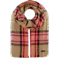 Fraas Schal Cashmink stole with pattern Camel
