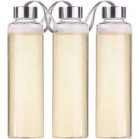 Pearl 3er-Set Trinkflasche aus Borosilikat-Glas, je 550 ml