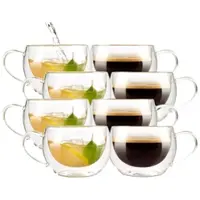 Cucina di Modena Doppelwandiges Kaffee- & Tee-Glas, 8er-Set