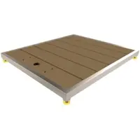 Edelstahl Eichenwald Modell 70 WPC Plattform für Gartendusche Bahama Hellbraun