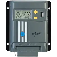 Revolt MPPT-Solarladeregler für 12/24-V-Batterien, Display, USB-Port, 10 A