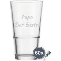 Luxentu Trinkglas EVENT 330 ml Name gerade 60 Stück