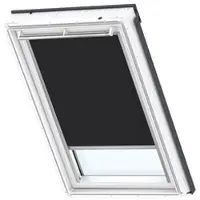 Velux Dachfenster Verdunkelungsrollo schwarz mit grauem Alu-Rahmen solarbetrieben DSL MK06 3009K
