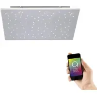 Q-SMART-HOME LED Deckenleuchte Q-Nightsky in Silber inkl. Fernbedienung 605x605 mm