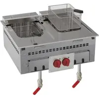 EURAST - Elektro-drop-in-friteuse 10+10 liter - 700x600x210 mm - 12000 W 400/3V - 12130631