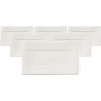 Villeroy & Boch Speiseteller "Sushi-Teller Modern Grace 24 x 14 cm 6er Set weiß"
