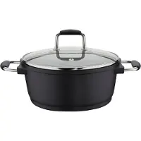 GSW Kochtopf "Scala", schwarz, H:11cm Ø:24cm, Töpfe, Kochtopf, Induktion