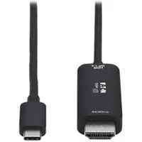 Eaton Power Quality Tripp Lite Series USB C to HDMI Adapter Cable 4K 60Hz HDR HDCP 2.2 DP 1.4 Alt Mode Black 3ft