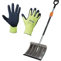 Freund Victoria - Alu-Schneeschieber mit Flüsterkante inkl. Handschuhe Active Grip