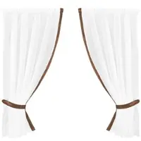 Arsvita Gardinenset mit Stangendurchzug Satin 140 cm x 120 cm Braun