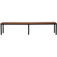 Proregal Sitzbank Seal | Freistehend | Schwarz/Buche | Ohne Rückenlehne | HxBxT 40x200x40 cm | Holz